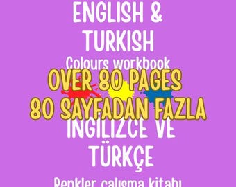 Englisch Türkisch Zweisprachige Farben Arbeitsbuch: Kinder Lernaktivitäten (PDF Download)