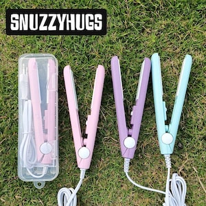 Mini Hair Straightener for Travel – Pastel Flat Iron for Short Hair & Bangs – Portable Compact Design