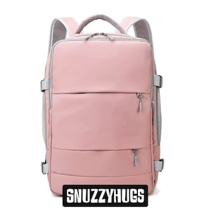 Sac à dos imperméable viral TikTok – Léger et unisexe – Rose, noir, gris, violet – Tendance pour les voyages, l'école et le quotidien