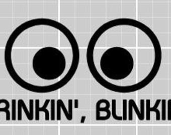 Dricker, blinkar