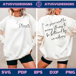 Stronger Than The Storm Svg, Motivational Svg, Inspirational Svg, Mental Health Svg, Stronger Than The Storm Cut Files, Cricut, Png, Svg
