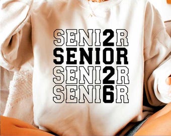 Senior 2026 Svg, Graduation Sublimation Design, Class of 2026 Digital Download, High School Senior Shirt Graphic, Senior Year Clipart