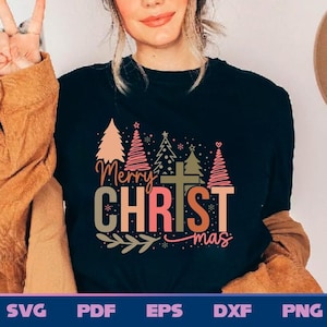 Merry Christmas Svg Png, Christian Christmas Svg Png, Christmas Tree Svg, Christmas Svg, Christmas Vibes Svg, Digital Download Cut File