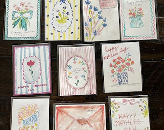 Kartki akwarelowe na Dzień Matki