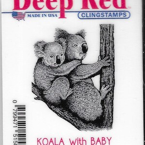 Tampons rouges profonds -- Koala avec bébé -- NOUVEAUTÉs -- (# 3835)