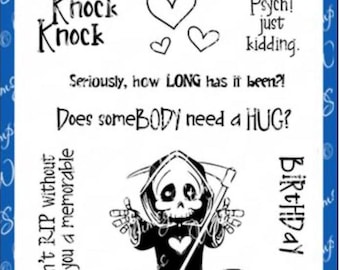 Whimsy Stamps --  Grim Reaper  -- NEW  -- (#4508)