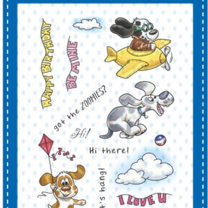 Whimsy Stamps -- Voo de Cachorro -- NOVO -- (#4514)