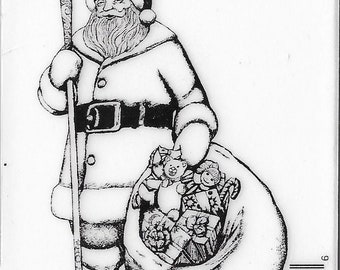 Deep Red Cling Stamps --   Old Saint Nick    -- NEW -- (#3403)