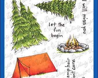 Whimsy Stamps --   Gone Camping  -- NEW  -- (#4342)