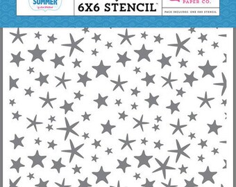 Echo Park Designer Stencil -- New -- Summertime Seashells  -- (#4092)