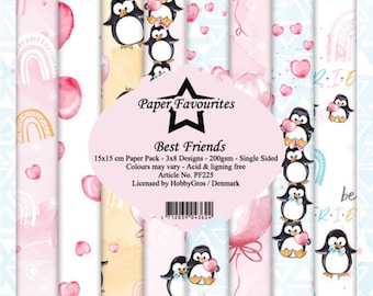 6 x 6 Paper Pad ~  Best Friends  ~ Single sided ~~  NEW ~~  (#4649)