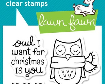 Lawn Fawn --  Winter Owl   -- NEW -- (#4168)