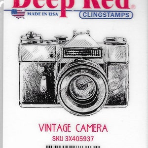 Deep Red Cling Stamps --   Vintage Camera     -- NEW -- (#3834)