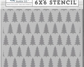 Echo Park Designer Stencil -- New -- Winter Pines  -- (#3349)