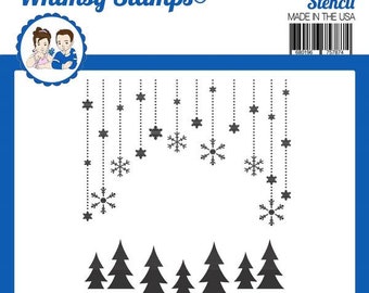 Whimsy Stamps Designer Stencil -- New --   Snow Dangle Stencil   -- (#4022)