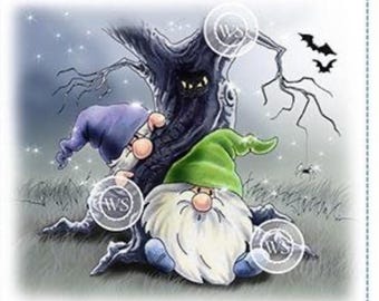 Whimsy Stamps --  Gnome Haunted Forest     -- NEW -- (#4102)