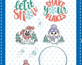 Whimsy Stamps --   Winter Snow globe   -- NEW -- (#4600)