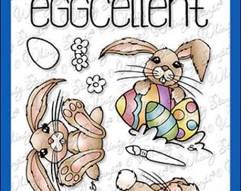 Whimsy Stamps -- Hoppy Floppy Bunnies  -- NEW  -- (#4550)