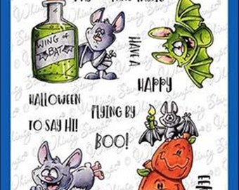 Whimsy Stamps -- Going Batty  -- NEW  -- (#3213)