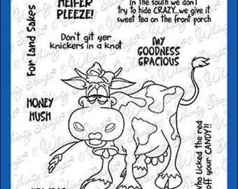 Whimsy Stamps -- Southern Heifer  -- NEW  -- (#4553)