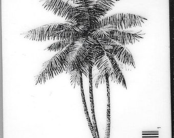 Deep Red Cling Stamps -- Coconut Palms  -- NEW -- (#2957)