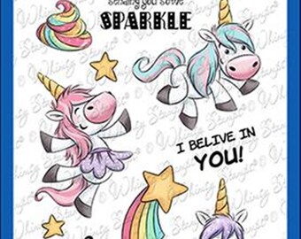 Whimsy Stamps -- Unicorn Sparkle-- NEW -- (#3179)