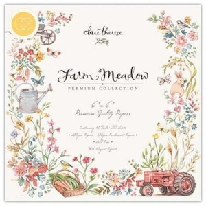 Bloco de papel 6 x 6 ~ Farm Meadow ~ Frente e verso - NOVO (#3559)