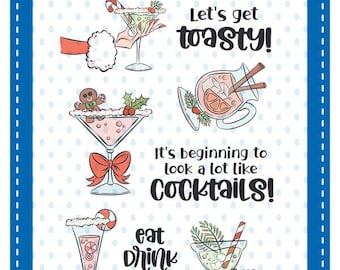 Whimsy Stamps --   Cocktails   -- NEW -- (#4715)