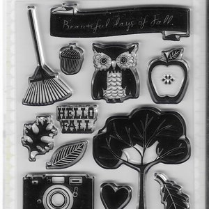 Carta Bella Cling Stamps -- Fall Day Stamp Set -- NEW -- (#3386)