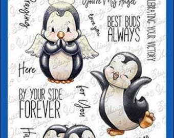 Whimsy Stamps --  Penguin Lean on Me  -- NEW  -- (#3591)