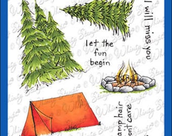 Whimsy Stamps --   Gone Camping  -- NEW  -- (#4342)