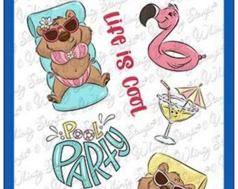 Whimsy Stamps --  Life Is Cool  -- NEW  -- (#4376)