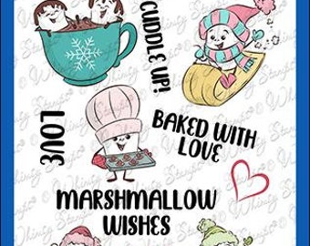 Whimsy Stamps --   Marshmallow Wishes   -- NEW  -- (#4276)