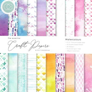 Bloc de papel de 6 x 6 ~ Acuarelas ~ Doble cara - NUEVO (#4155)