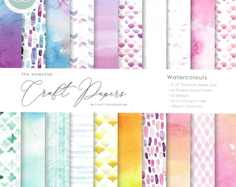 6 x 6 Paper Pad ~ Watercolours ~ Double sided  - NEW (#4155)