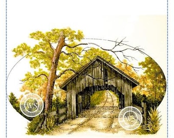 Whimsy Stamps --  Covered Bridge  -- NEW -- (#3627)