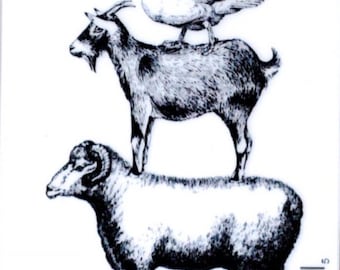 Deep Red Cling Stamps --       -- NEW -Barn Animal Stack  - (#4466)