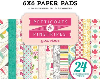 6 x 6 Paper Pad ~ Petticoats ~ Double sided NEW (#2559)