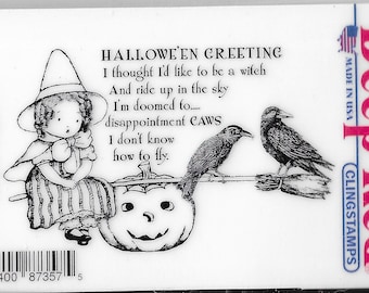 Deep Red Cling Stamps --      Little Witch    -- NEW -- (#3849)