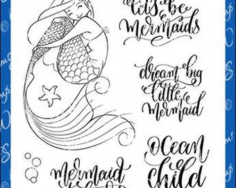 Whimsy Stamps --   Let's Be Mermaids   -- NEW  -- (#3594)