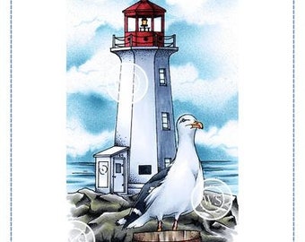 Whimsy Stamps --  Lighthouse    -- NEW -- (#3753)