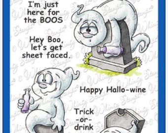 Whimsy Stamps --  Hey Boo! -- NEW -- (#4423)