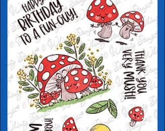 Whimsy Stamps --  Mushroom In My Heart  -- NEW  -- (#4522)