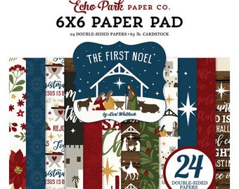 6 x 6 Paper Pad ~   The First Noel   ~ Double sided  NEW  (#4318)