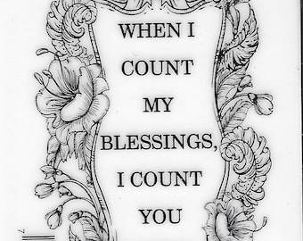 Deep Red Cling Stamps -- Counting Blessings  -- NEW -- (#3446)