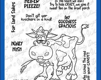 Whimsy Stamps -- Southern Heifer  -- NEW  -- (#4553)