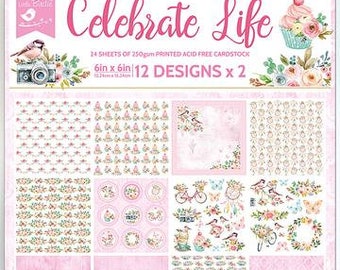 6 x 6 Paper Pad ~ Celebrate Life ~ Double sided ~ NEW (#3748)