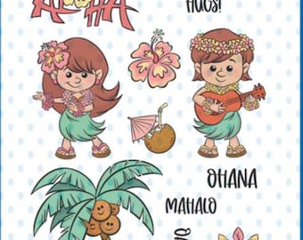 Whimsy Stamps --   Aloha Kids    -- NEW  -- (#4431)