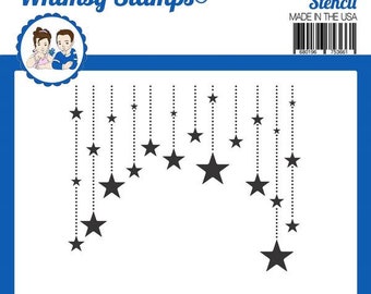 Whimsy Stamps Designer Stencil -- New --   Star Dangle Stencil   -- (#4023)