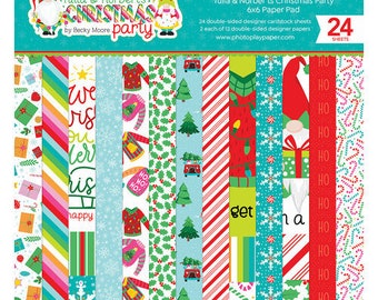 6 x 6 Paper Pad ~ Tulla & Norbert's Christmas Party  ~ Double sided NEW (#4308)